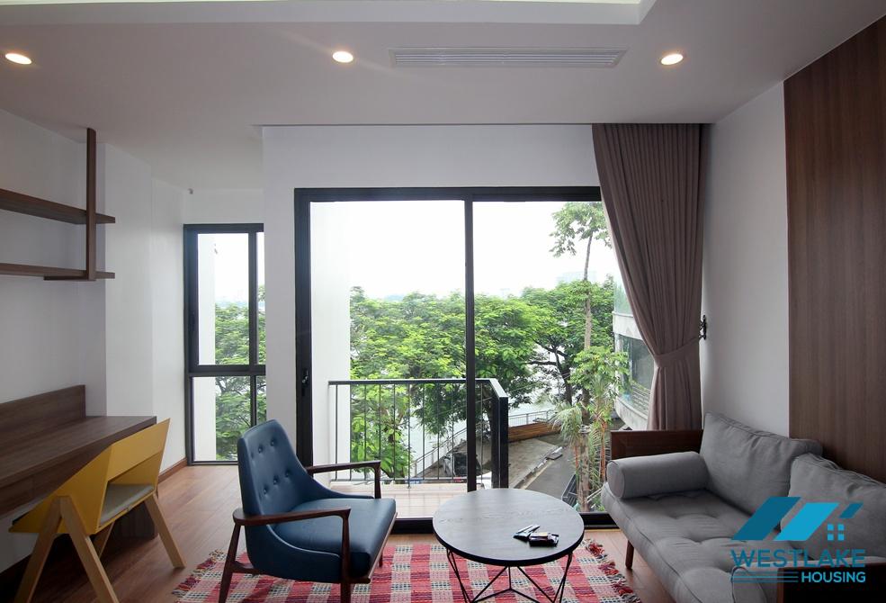 Bright studio apartment for rent in Dang Thai Mai area, Tay Ho, Ha Noi