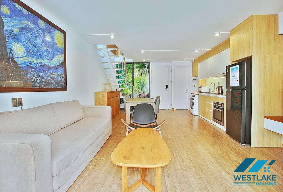 Beautiful 01 bedroom duplex apartment with lots of natural light for rent on Xuan Dieu street, Tay Ho, Ha Noi Beautiful 01 bedroom duplex apartment with lots of natural light for rent on Xuan Dieu street, Tay Ho, Ha Noi