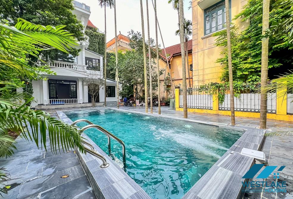 Renovated villa with outdoor swimming pool for rent in Tay Ho area, Ha Noi