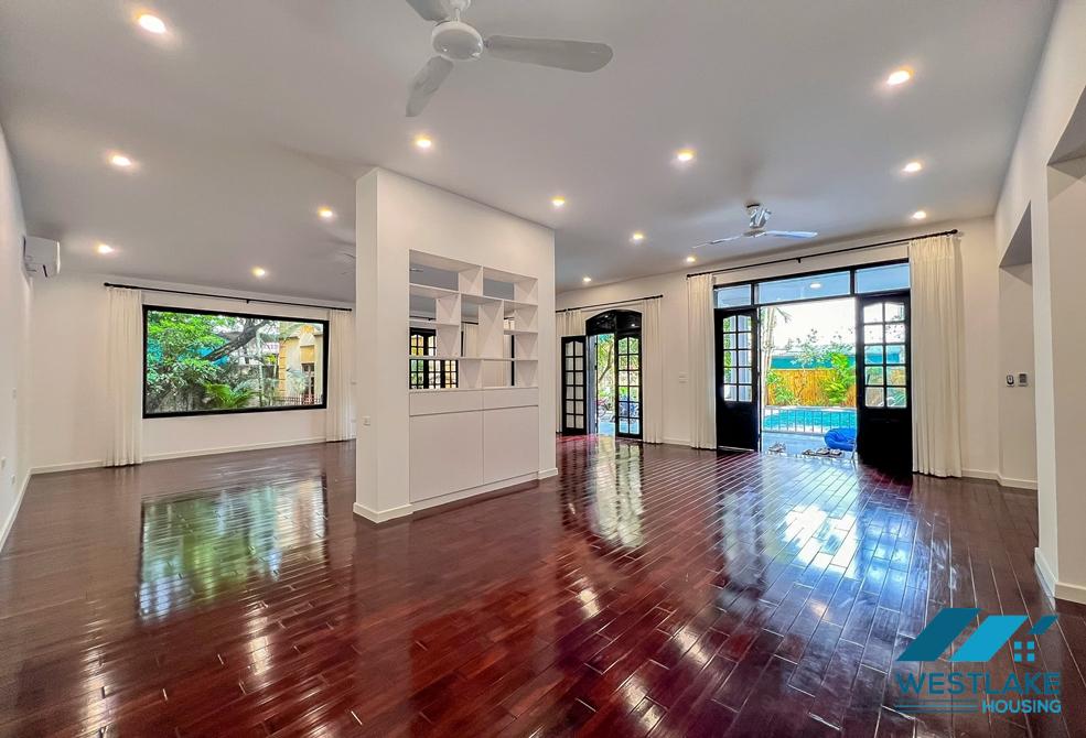 Renovated villa with outdoor swimming pool for rent in Tay Ho area, Ha Noi