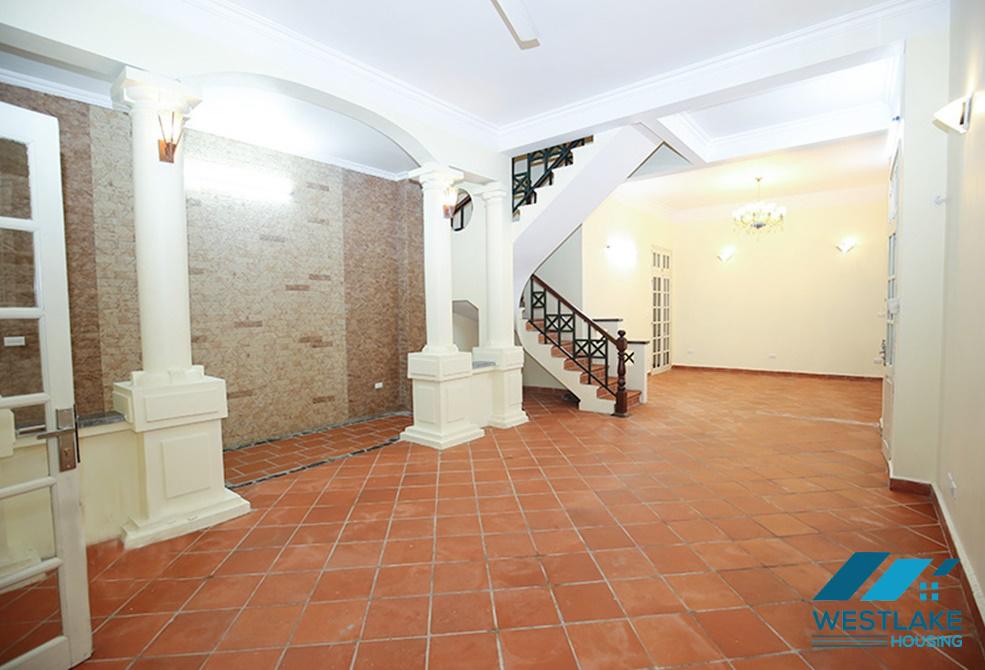 An unfurnished 4 bedroom house for rent in Dang Thai Mai, Tay Ho
