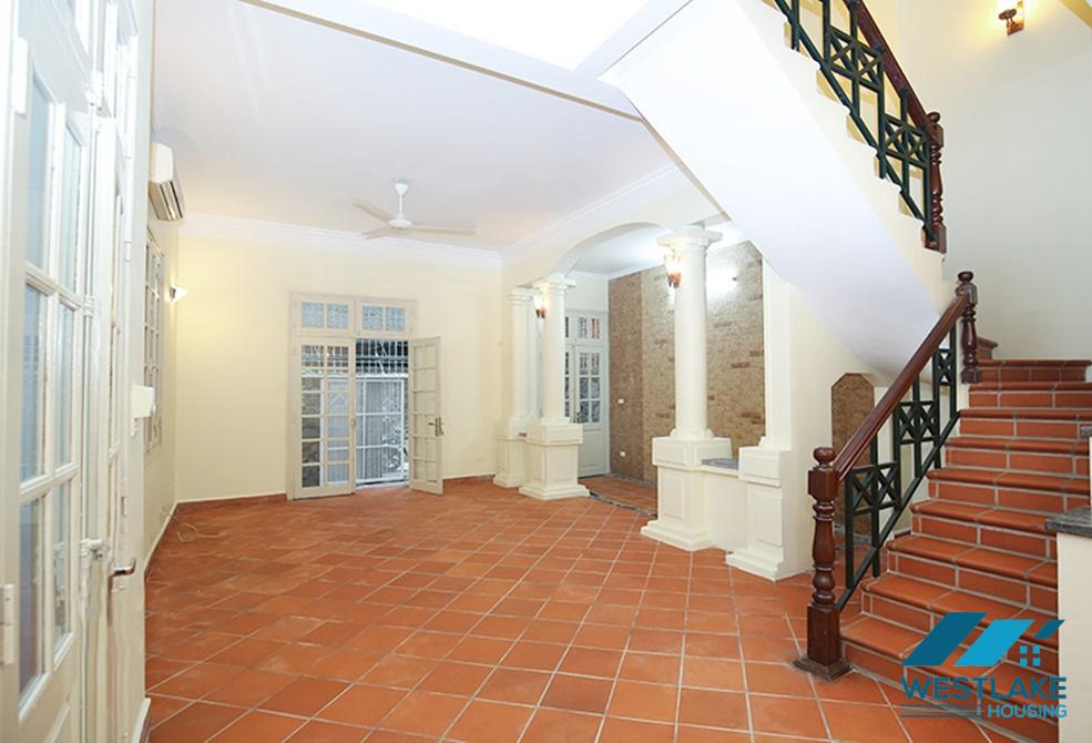 An unfurnished 4 bedroom house for rent in Dang Thai Mai, Tay Ho