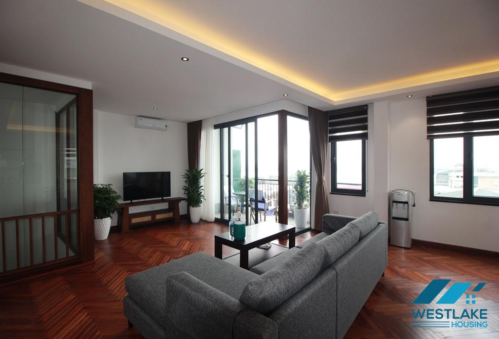 Spacious 3 bedroom apartment with duplex style for rent in Dang Thai Mai area, Tay Ho, Ha Noi
