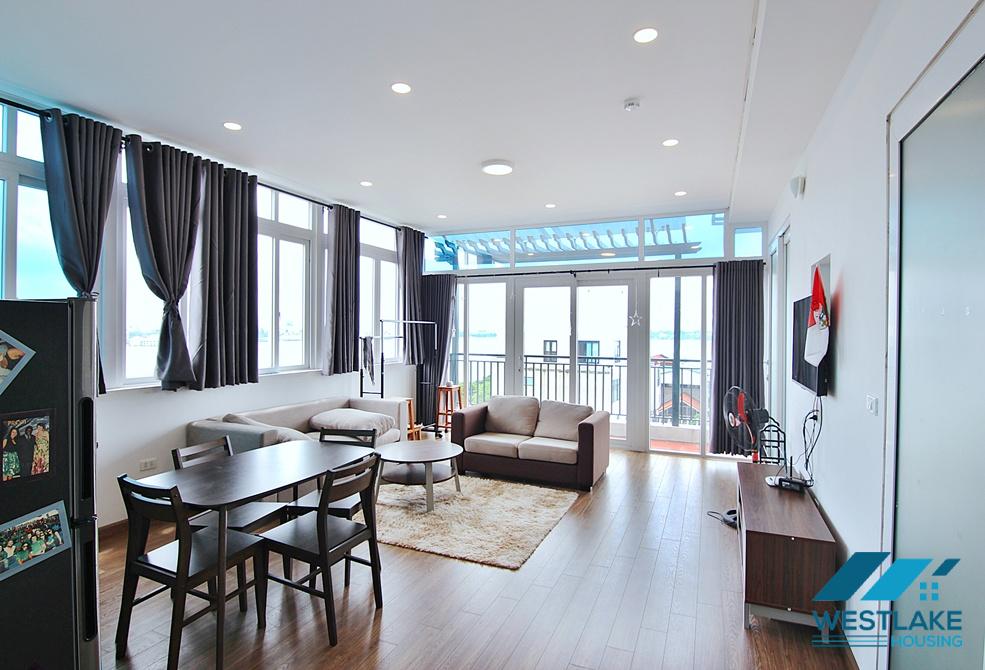 Beautiful top floor 1 bedroom apartment for rent in Tay Ho, Ha Noi