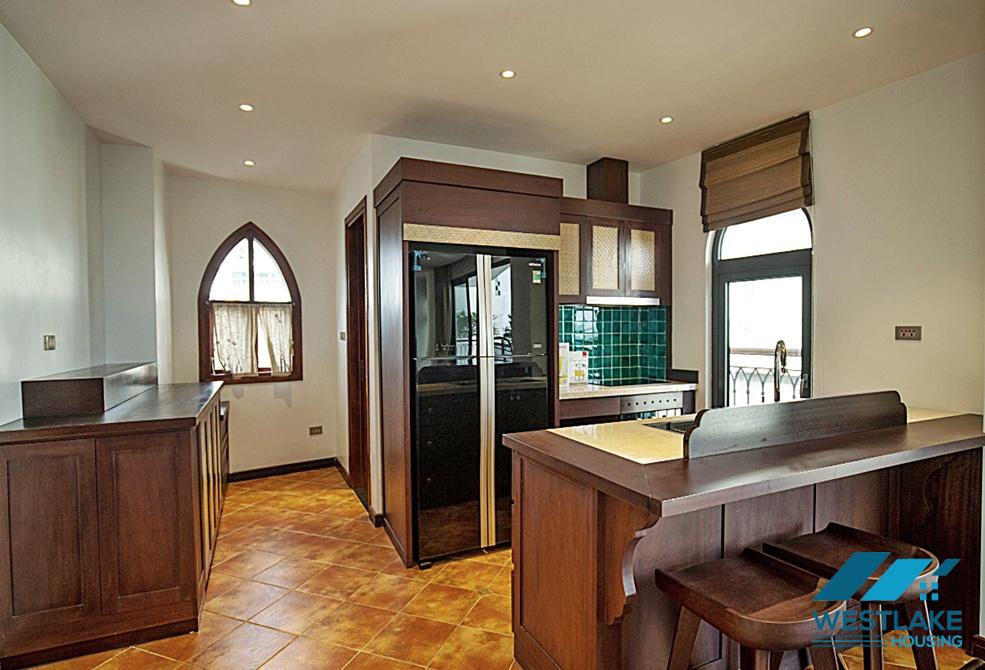 A beautiful 3 bedrooms serviced apartment with lake view for rent in Tay Ho, Ha Noi