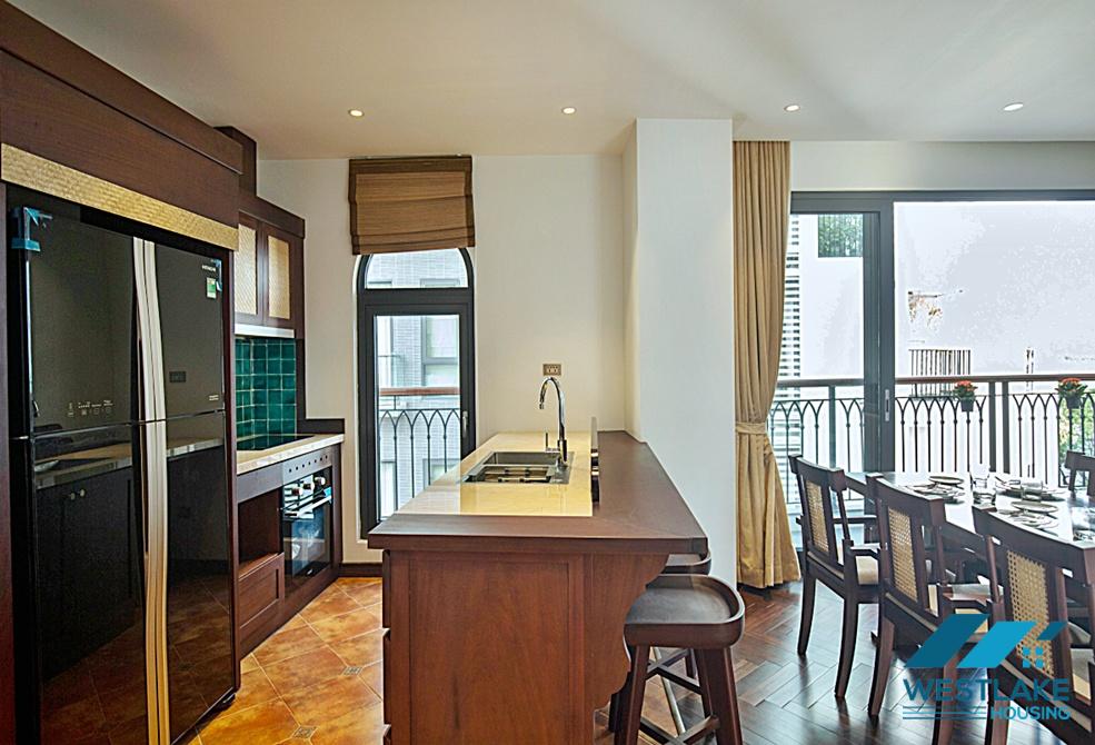 A beautiful 3 bedrooms serviced apartment with lake view for rent in Tay Ho, Ha Noi