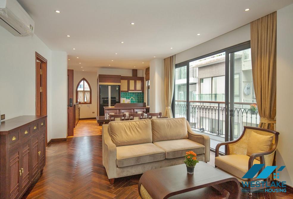 A beautiful 3 bedrooms serviced apartment with lake view for rent in Tay Ho, Ha Noi