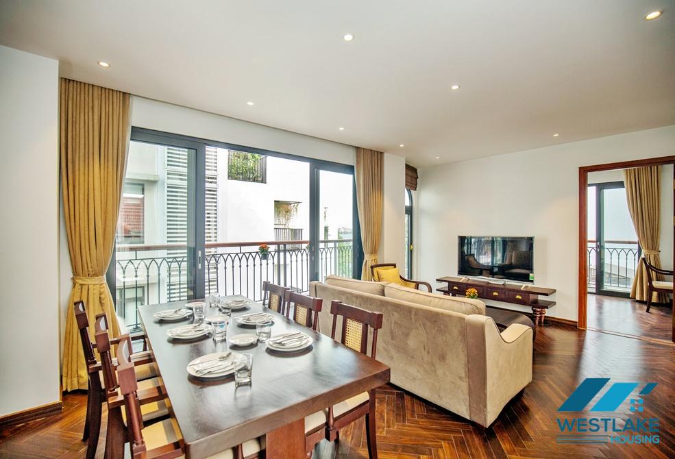 A beautiful 3 bedrooms serviced apartment with lake view for rent in Tay Ho, Ha Noi