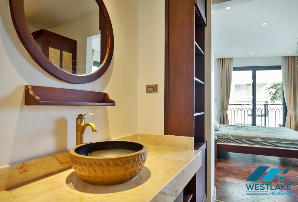A beautiful 3 bedrooms serviced apartment with lake view for rent in Tay Ho, Ha Noi