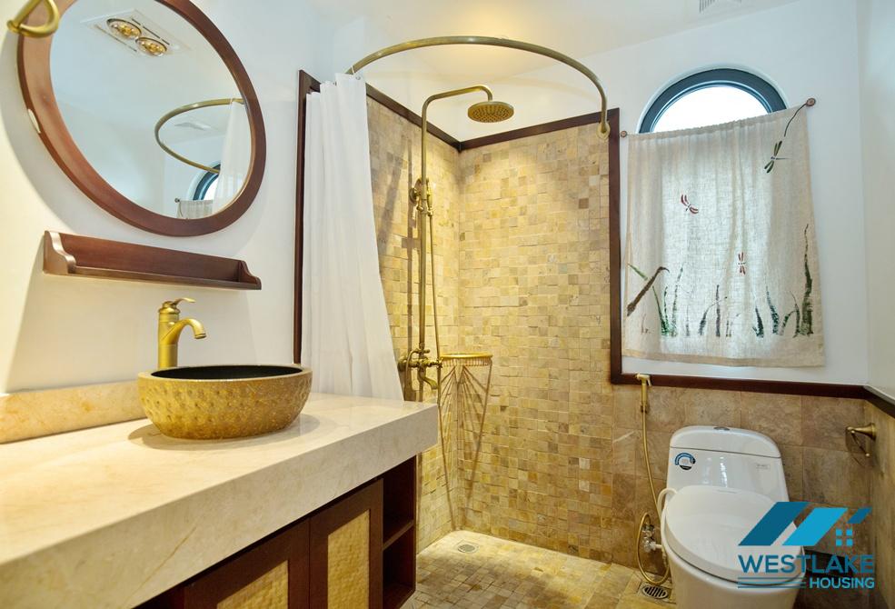 A beautiful 3 bedrooms serviced apartment with lake view for rent in Tay Ho, Ha Noi