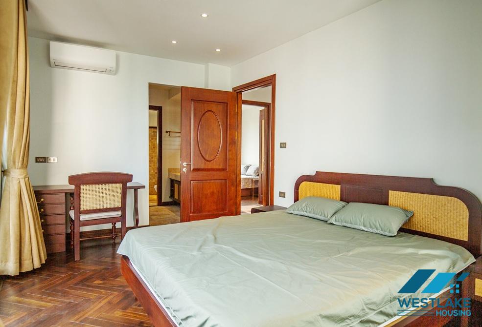 A beautiful 3 bedrooms serviced apartment with lake view for rent in Tay Ho, Ha Noi