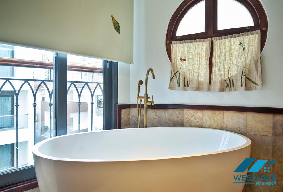 A beautiful 3 bedrooms serviced apartment with lake view for rent in Tay Ho, Ha Noi