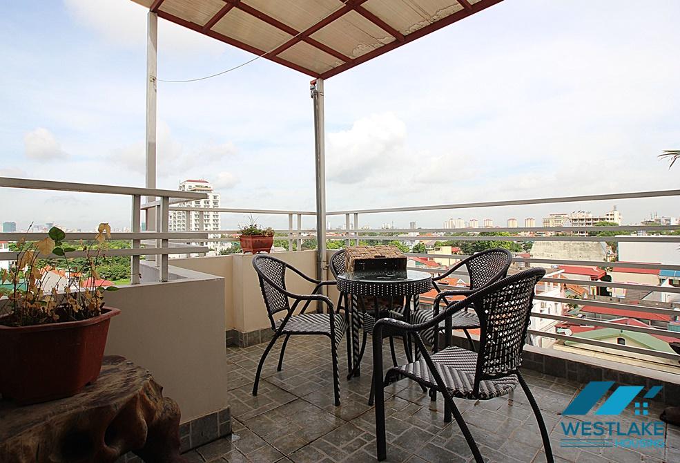 Nice bright 2 bedroom apartment on top floor for rent in Tay Ho, Ha Noi