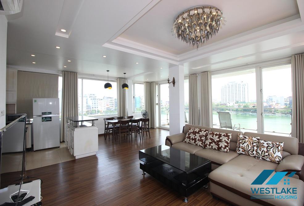  Wonderfull lake view 2 bedrooms apartment for rent on Quang An street, Tay Ho, Ha Noi