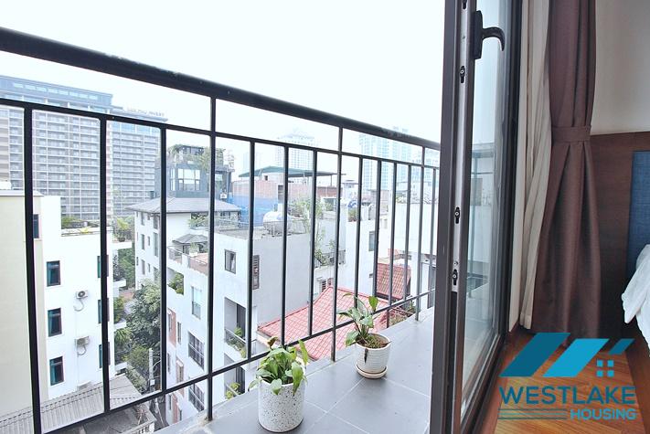Bright two bedroom apartment on high floor for rent in Xuan Dieu area, Tay Ho, Ha Noi