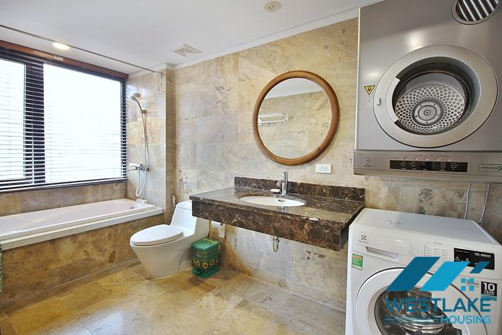 Bright two bedroom apartment on high floor for rent in Xuan Dieu area, Tay Ho, Ha Noi