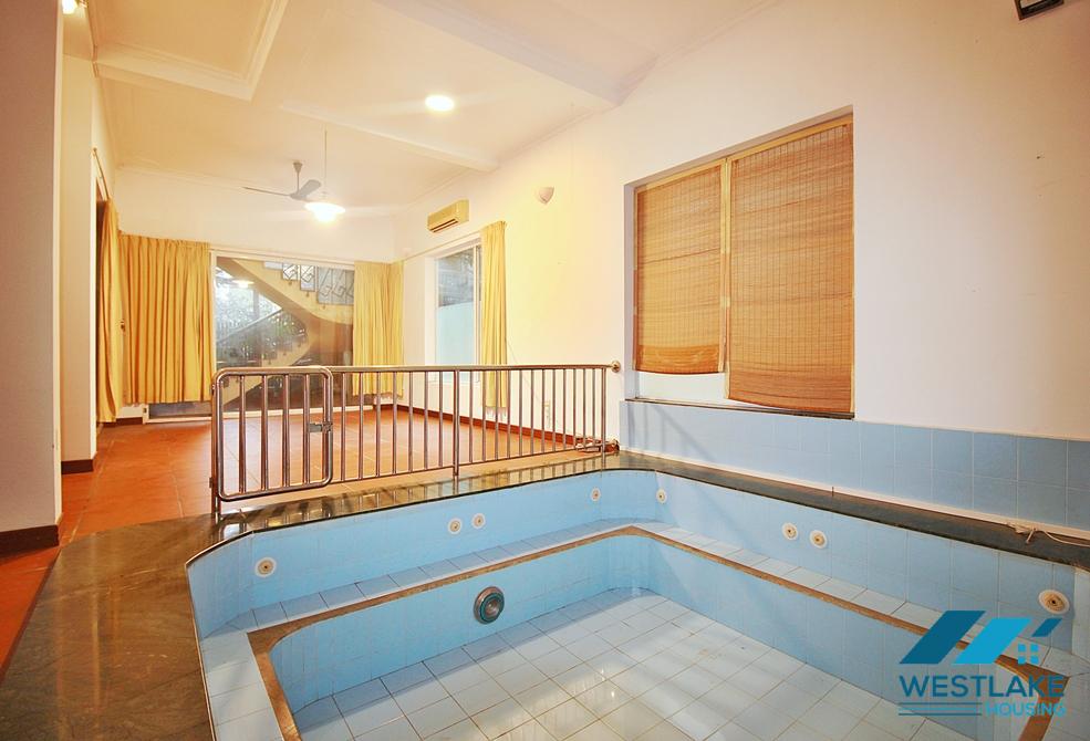 Five bedrooms house with pool for rent in To Ngoc Van st, Tay Ho, Ha Noi