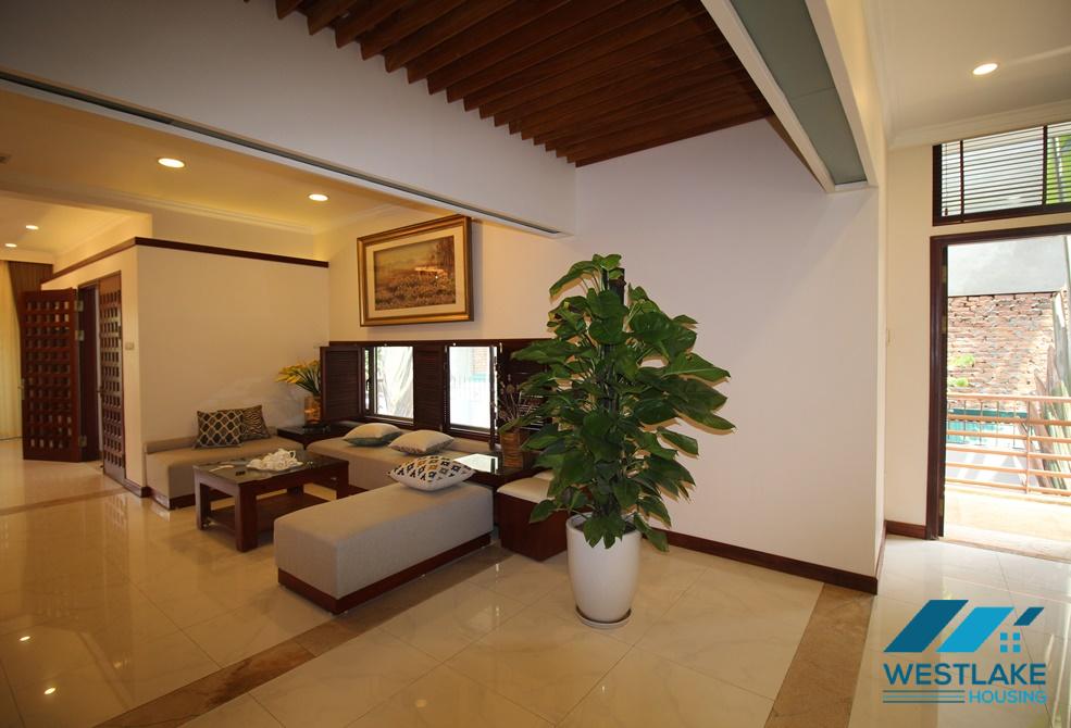 A beautiful villa with 4 bedrooms for rent in tay Ho, Ha Noi