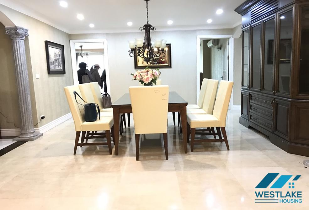 A classic 4 bedroom apartment for rent in Ciputra Compound, Tay Ho, Ha Noi