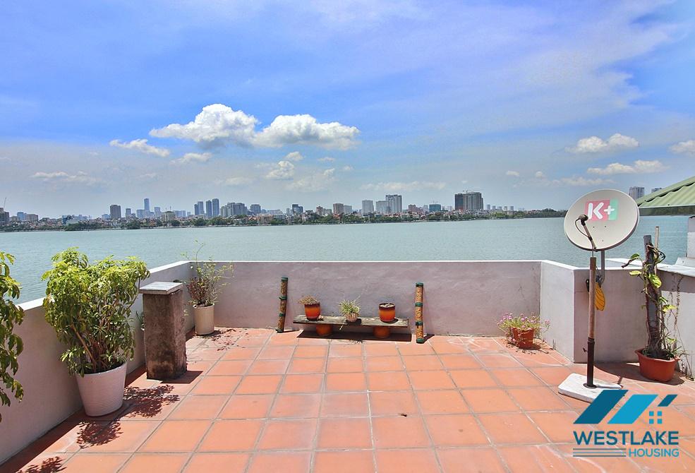 Lake view and unfurnished house for rent in Dang Thai Mai, Tay Ho