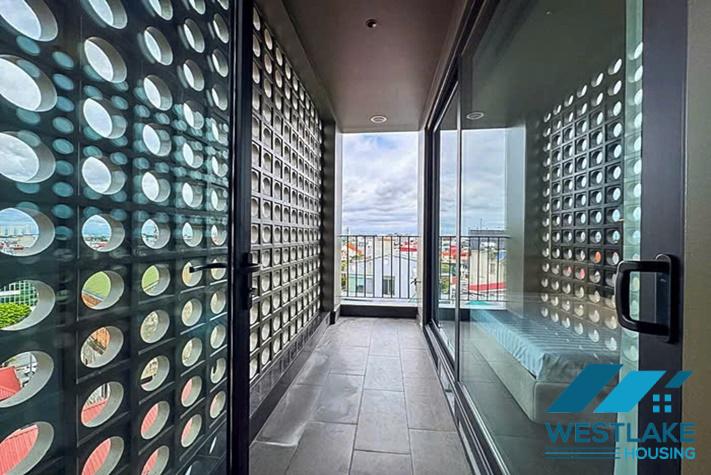 Beautiful and modern 3-bedroom apartment with a spacious balcony overlooking the lake for rent in Tay Ho, Hanoi.