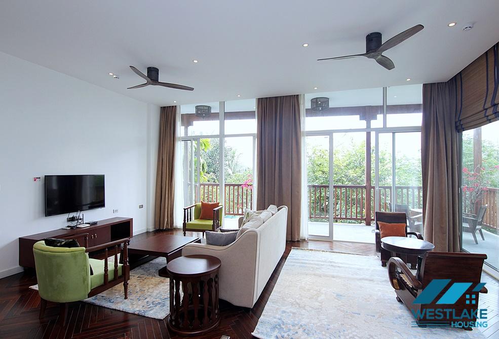 Luxurious 4 beds aparment for rent in Xom Chua, Dang Thai Mai area, Tay Ho