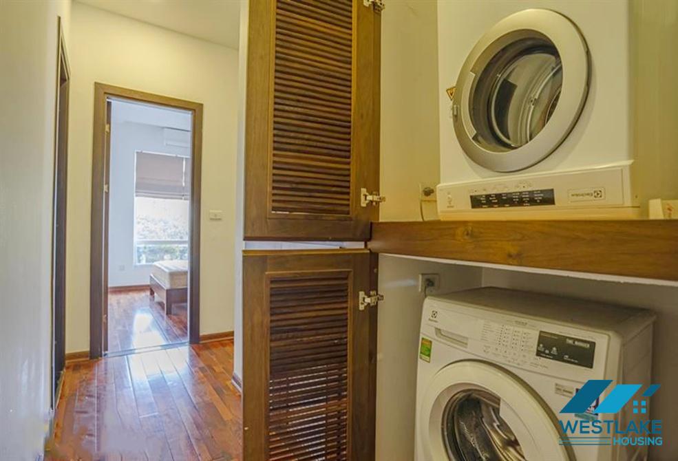 A green and airy four bedrooms apartment for rent in Au Co street, Tay Ho, Ha Noi