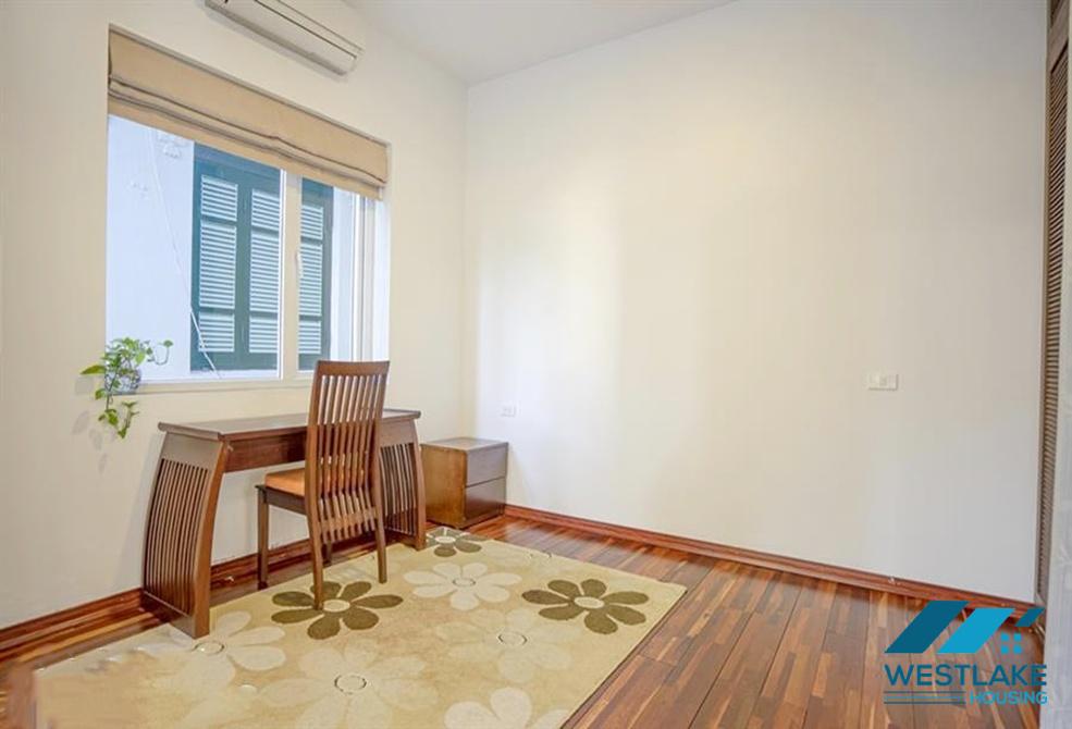 A green and airy four bedrooms apartment for rent in Au Co street, Tay Ho, Ha Noi