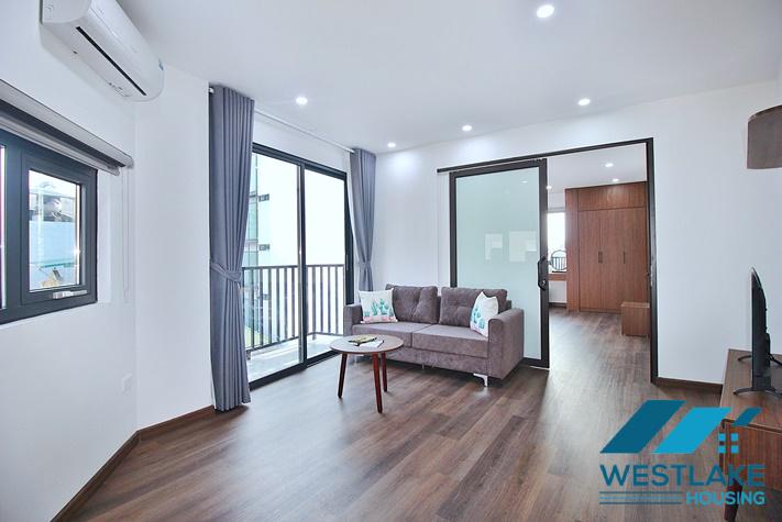 Spacious, bright one-bedroom apartment for lease in Au Co, Tay Ho, Hanoi.