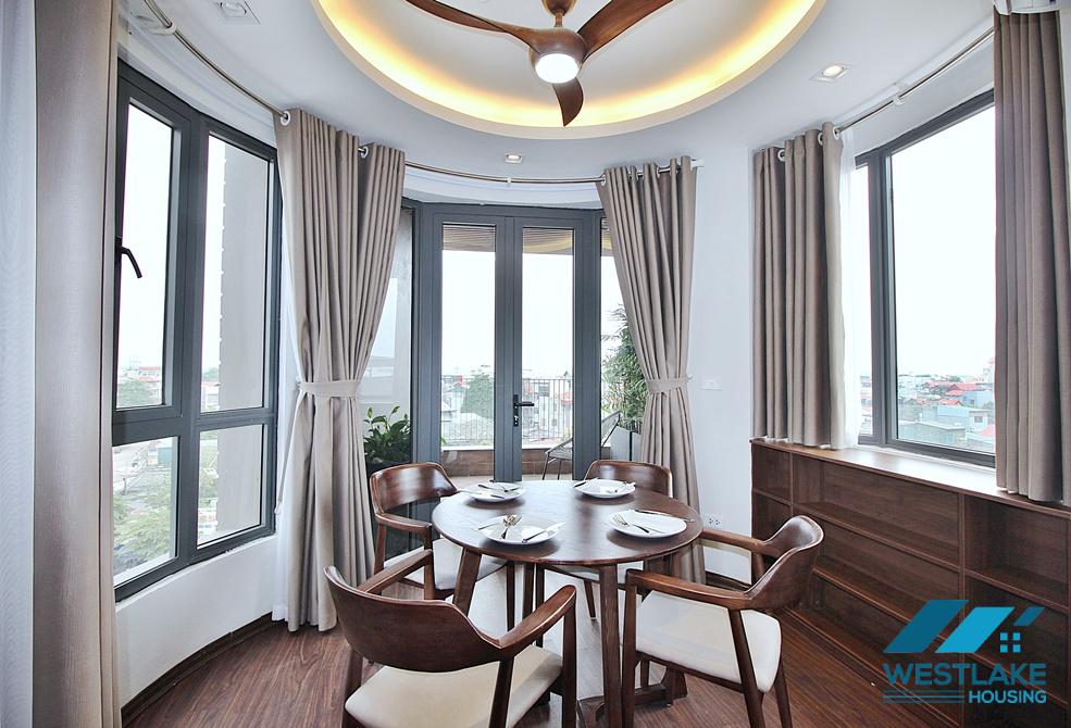 A well-decorated duplex 2 bedrooms apartment for rent in Au Co street, Tay Ho, Ha Noi
