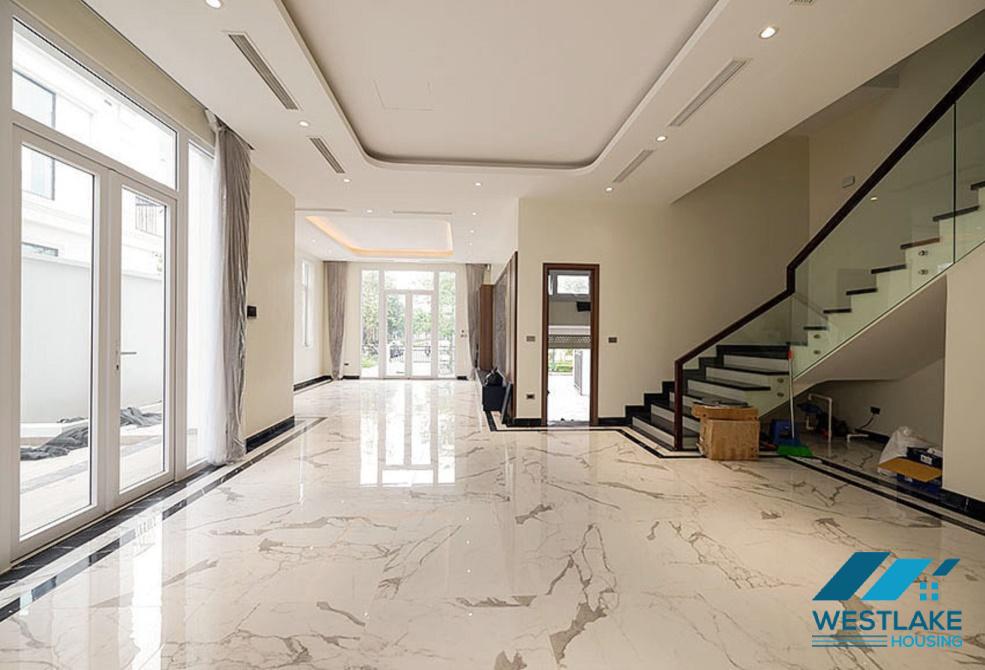 New villa with large campus with green garden for rent Ciputra, Tay Ho ward, Hanoi