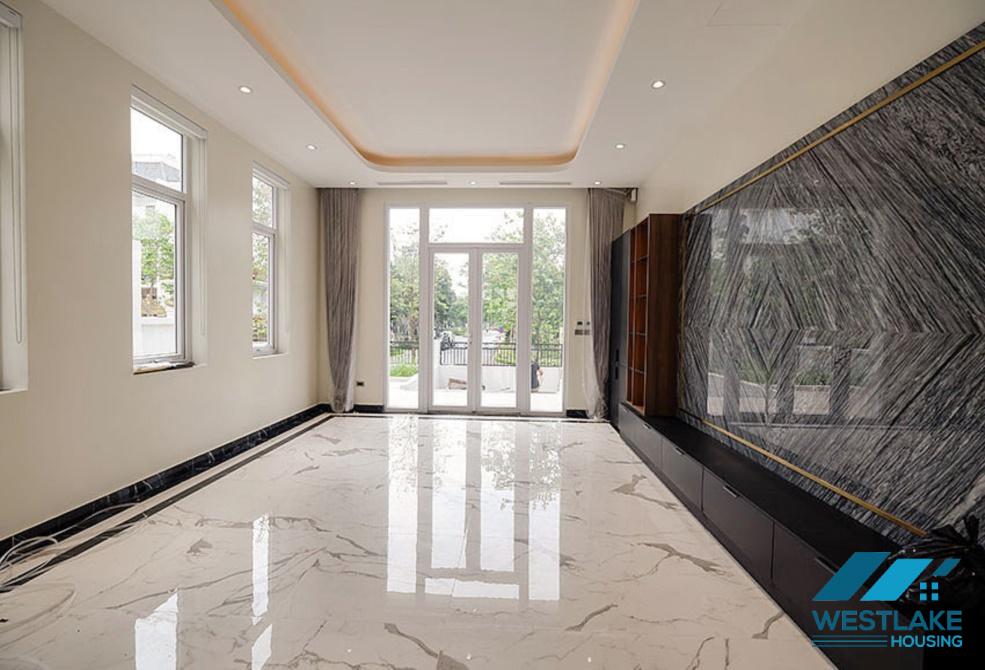 New villa with large campus with green garden for rent Ciputra, Tay Ho ward, Hanoi