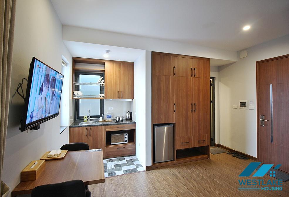 A brightly studio apartment for rent in Au Co street, Tay Ho, Ha Noi
