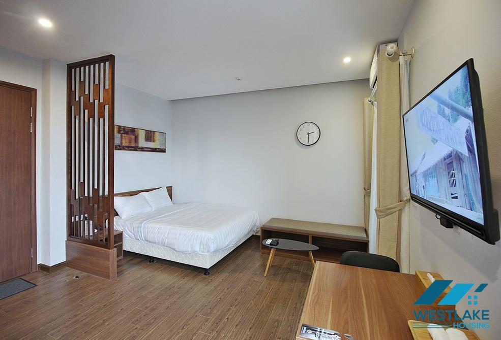 A brightly studio apartment for rent in Au Co street, Tay Ho, Ha Noi