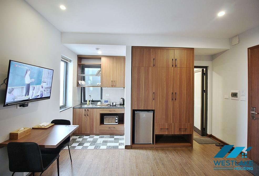 A brightly studio apartment for rent in Au Co street, Tay Ho, Ha Noi