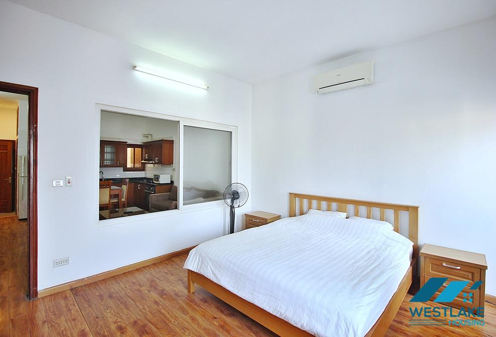 Spacious one bedroom apartment on high floor for lease in Tay Ho, Hanoi