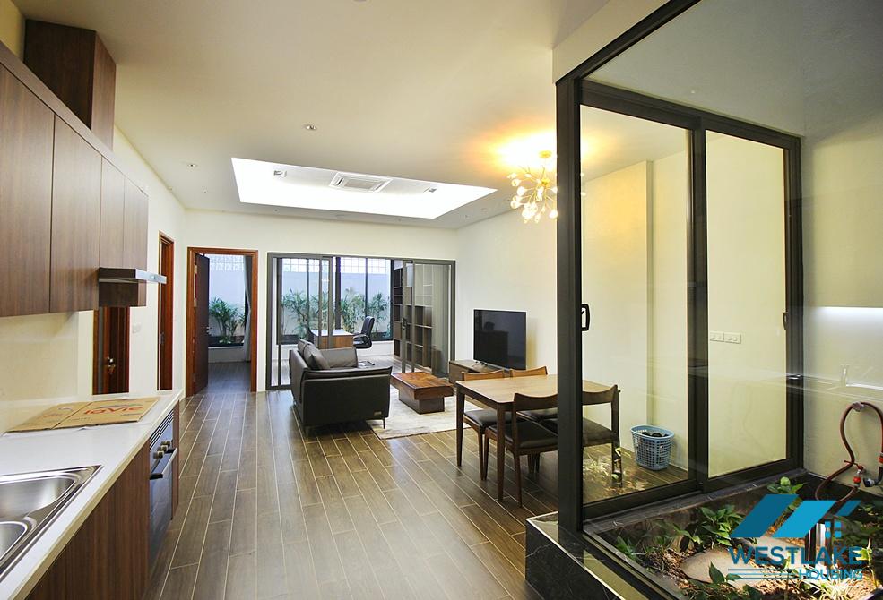 Good quality 01 bedroom apartment on the ground floor for rent in Au Co, Tay Ho, Ha Noi