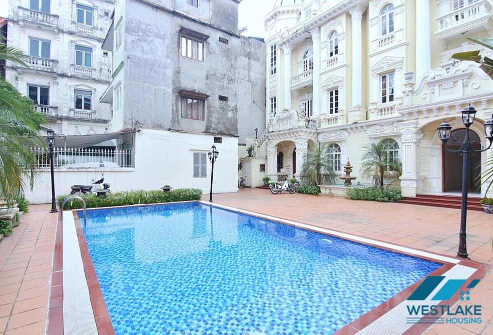 A huge villa with swimming pool for rent in Au Co, Tay Ho