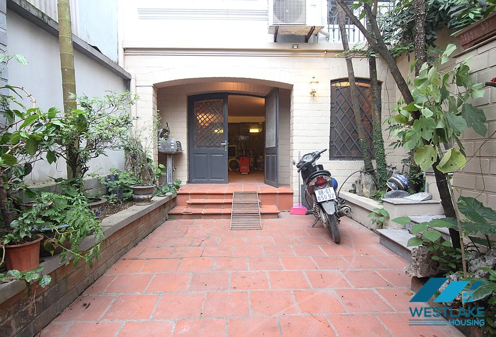 Three bedroom house with small yard for rent in Au Co, Tay Ho