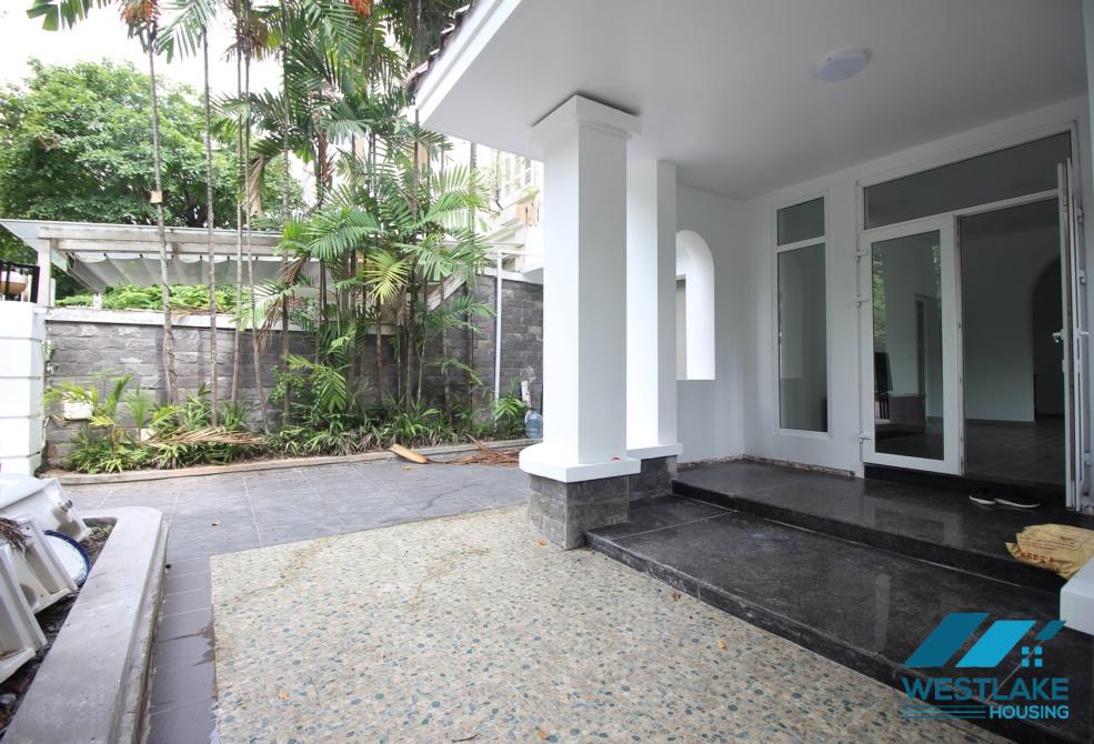 Corner house with big garden for rent in Ciputra, Tay Ho, Ha Noi