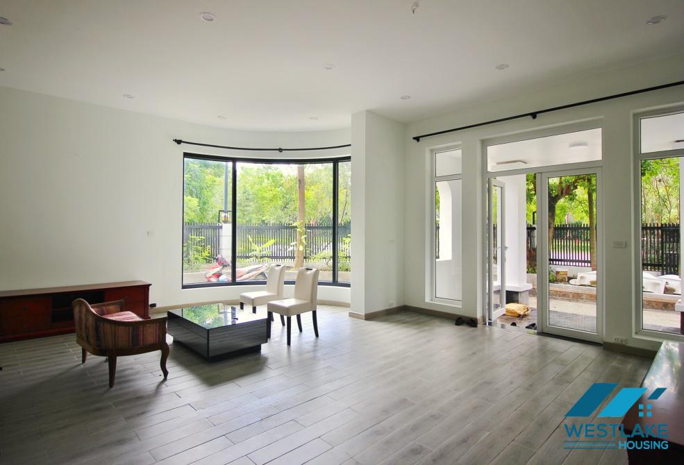 Corner house with big garden for rent in Ciputra, Tay Ho, Ha Noi