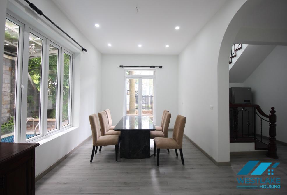 Corner house with big garden for rent in Ciputra, Tay Ho, Ha Noi