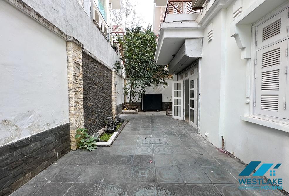 Garden white house for rent in T block, Ciputra, Tay Ho ward, Ha Noi