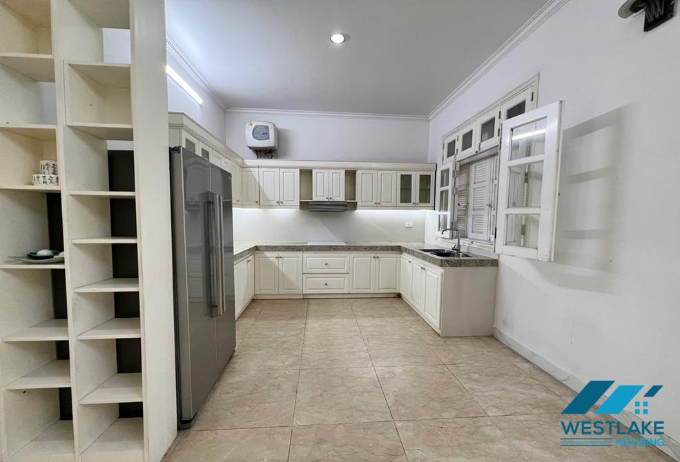 Garden white house for rent in T block, Ciputra, Tay Ho ward, Ha Noi