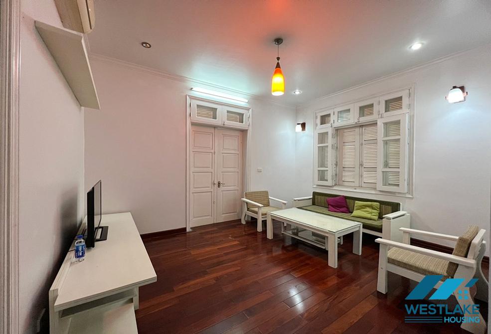 Garden white house for rent in T block, Ciputra, Tay Ho ward, Ha Noi