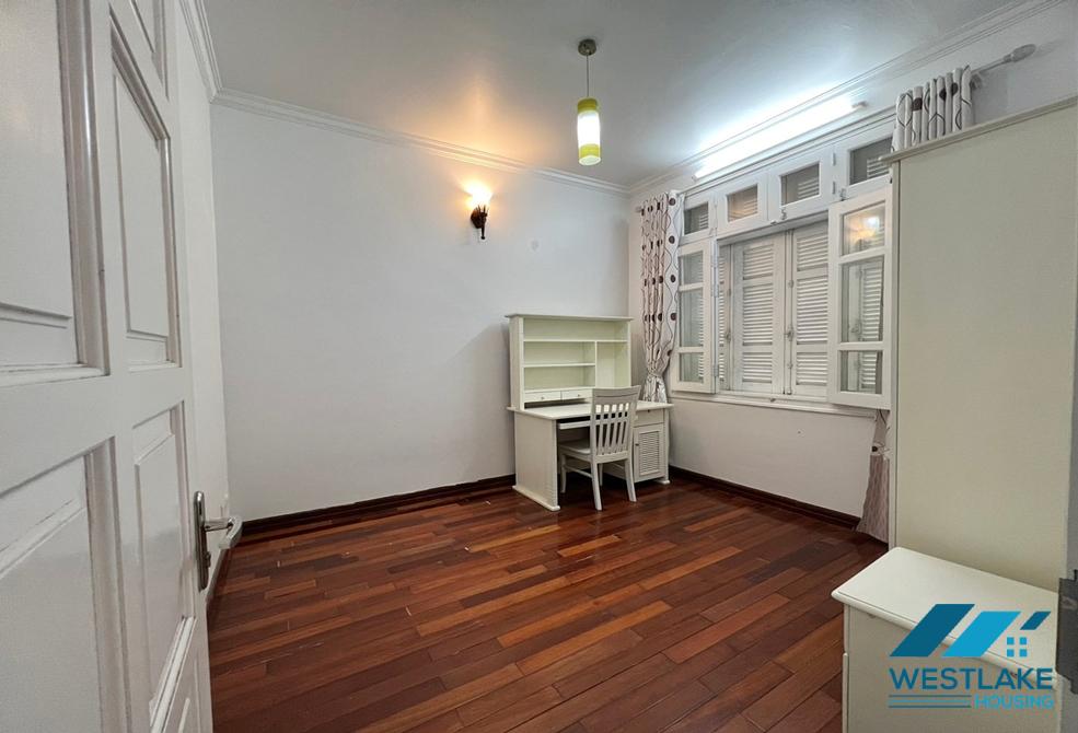 Garden white house for rent in T block, Ciputra, Tay Ho ward, Ha Noi