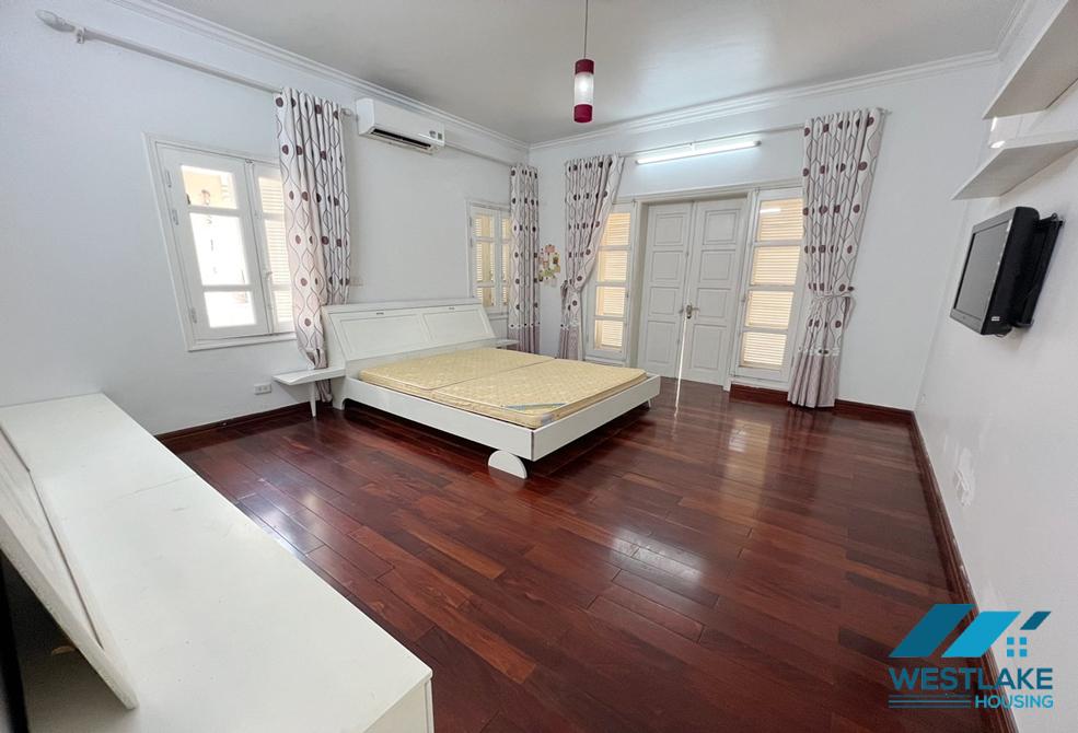 Garden white house for rent in T block, Ciputra, Tay Ho ward, Ha Noi
