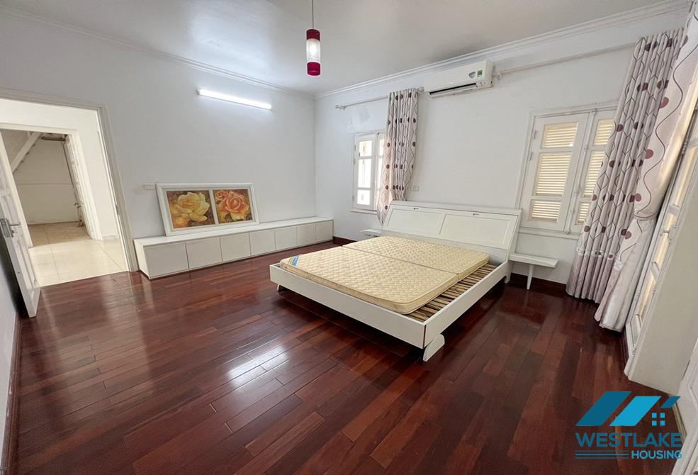 Garden white house for rent in T block, Ciputra, Tay Ho ward, Ha Noi