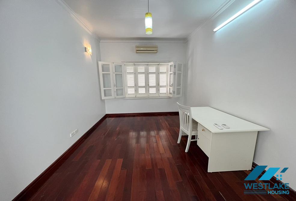 Garden white house for rent in T block, Ciputra, Tay Ho ward, Ha Noi
