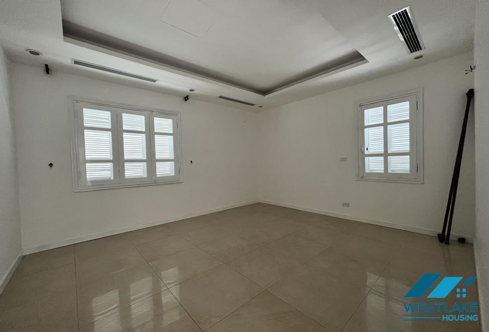 Unfurnished house with big yard and garden for rent in Ciputra, Tay Ho